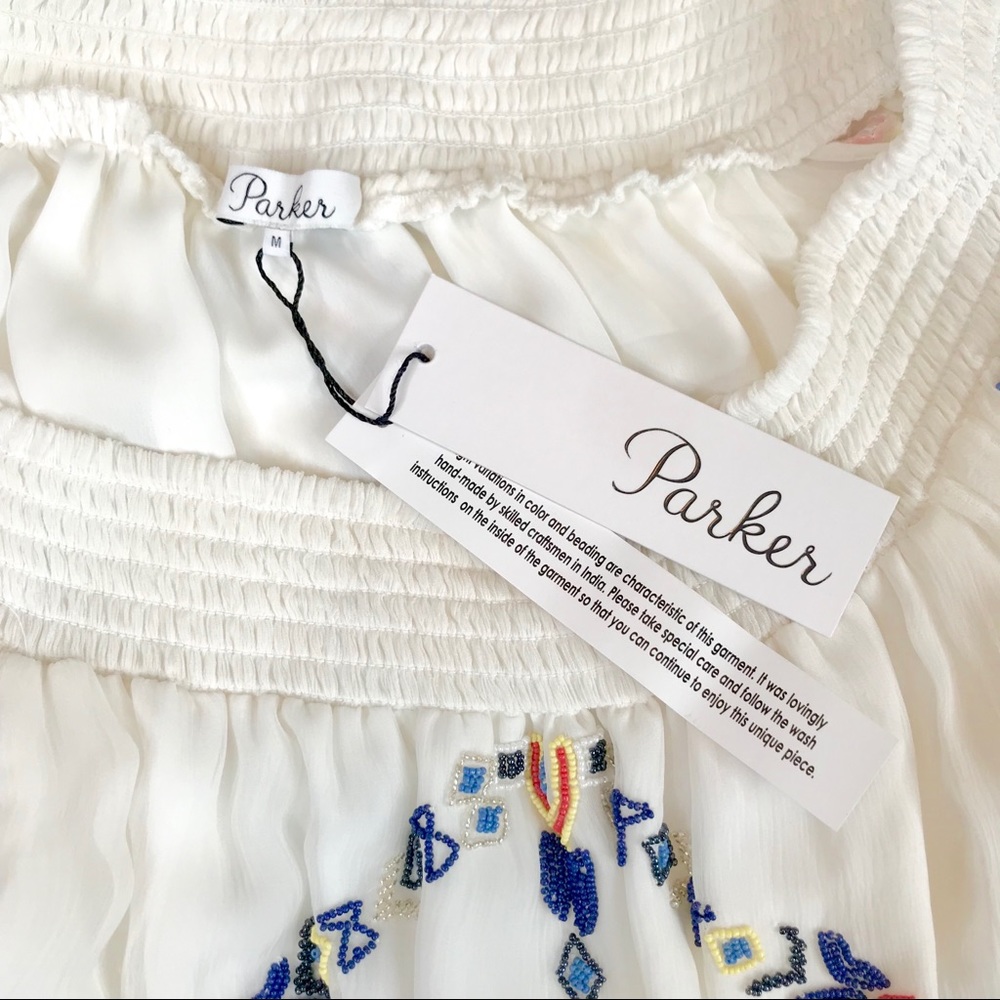 P A R K E R : “Lilac” Beaded Off-Shoulder Dress - Picture 5 of 8